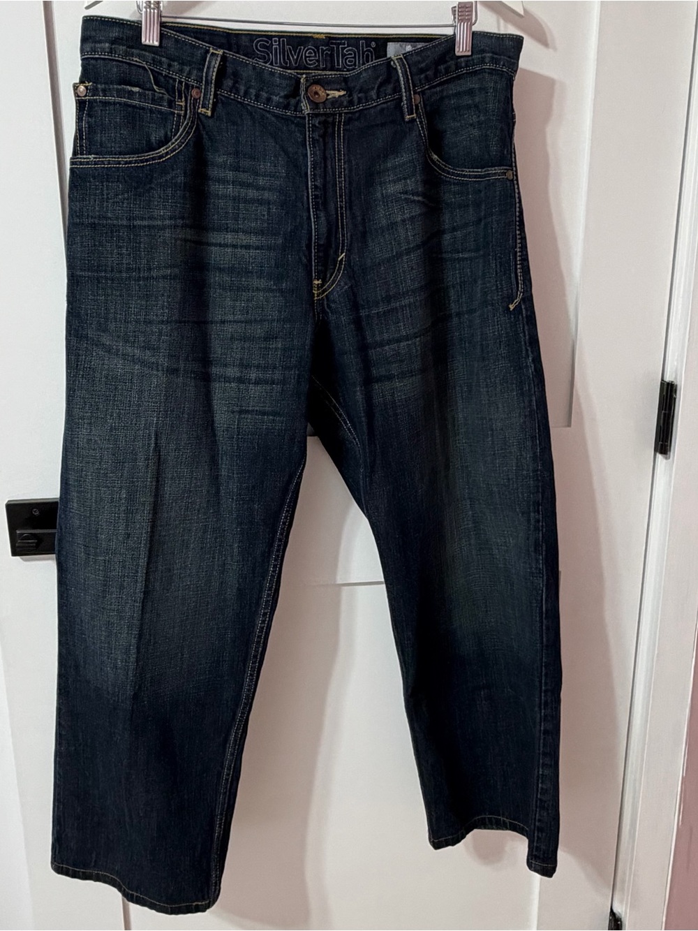 Vintage Levi’s SilverTab Baggy Jeans 34x30 Y2K 90s Dark Wash